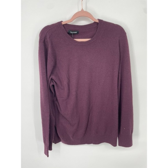 Naadam The Original Sweater Mens XL Wine 100% Cashmere Knit Long Sleeve Cozy NWT